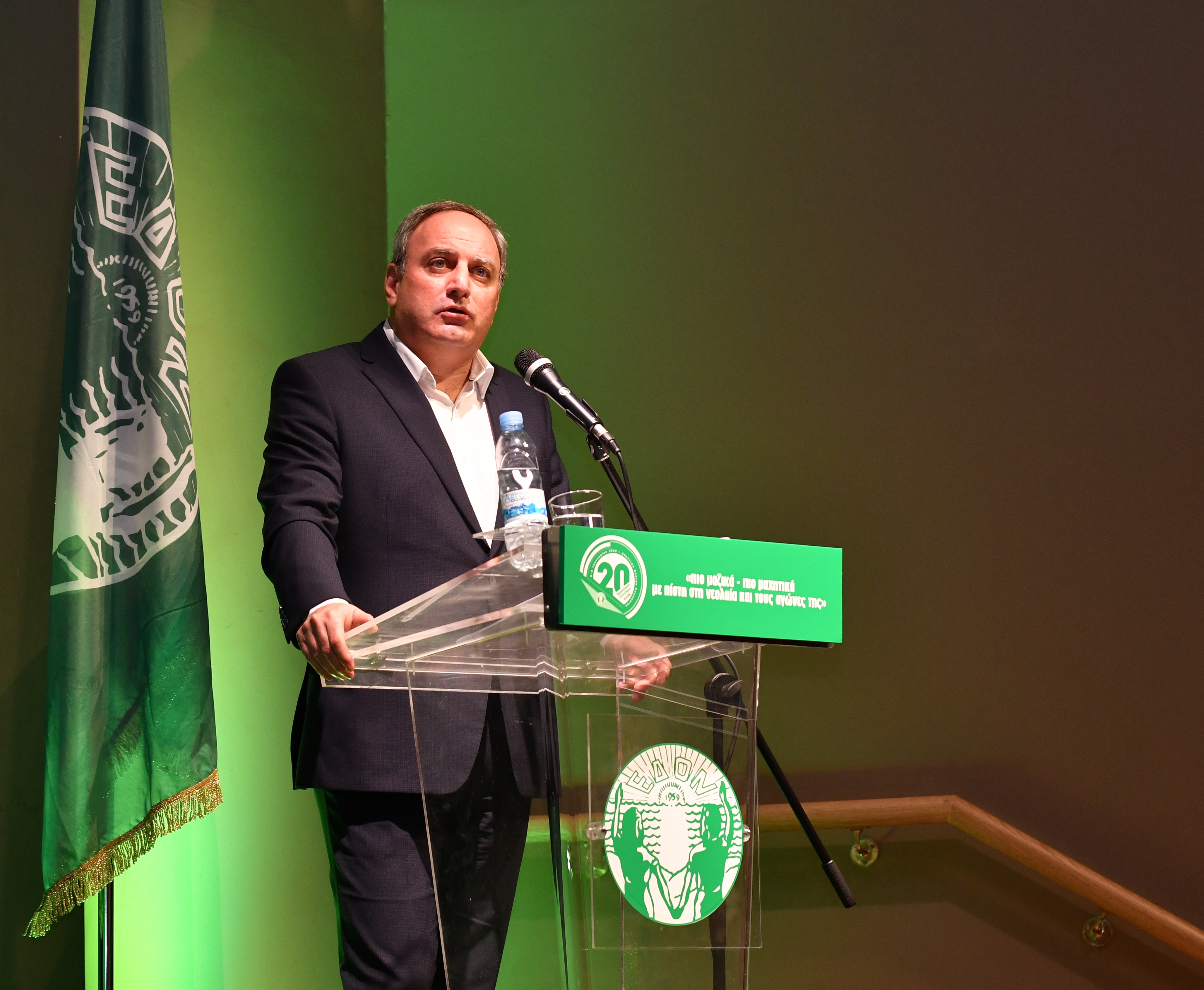 Speech by the General Secretary of the Central Committee of AKEL Stefanos Stefanou at the 20th Pancyprian Congress of EDON (United Democratic Youth Organisation)
