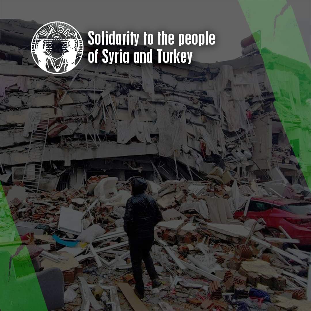 Solidarity with the people of Syria and Turkey